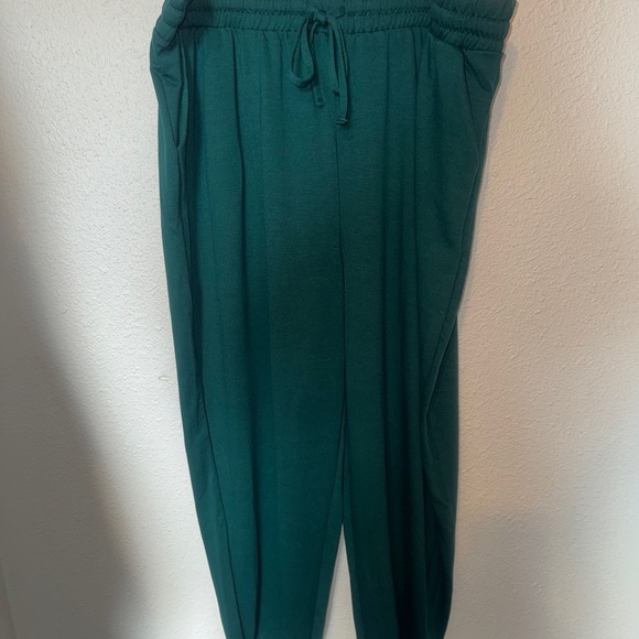 Zenana Outfitters Green Track Pants with Drawstring Waist - Picture 1 of 3